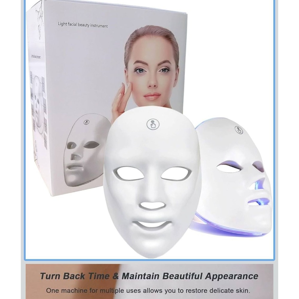 7 Color LED Light Facial Mask Photon Skin Rejuvenation Therapy Beauty Instrument